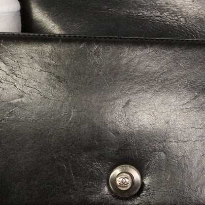 Chanel Shoulder Bag Boy Calfskin Black Silver — view 8