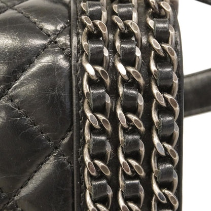 Chanel Shoulder Bag Boy Calfskin Black Silver — view 7