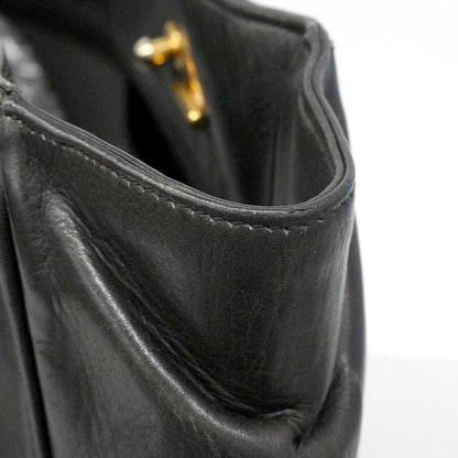 Chanel Chain Tote Quilted Lambskin Black Gold — view 6
