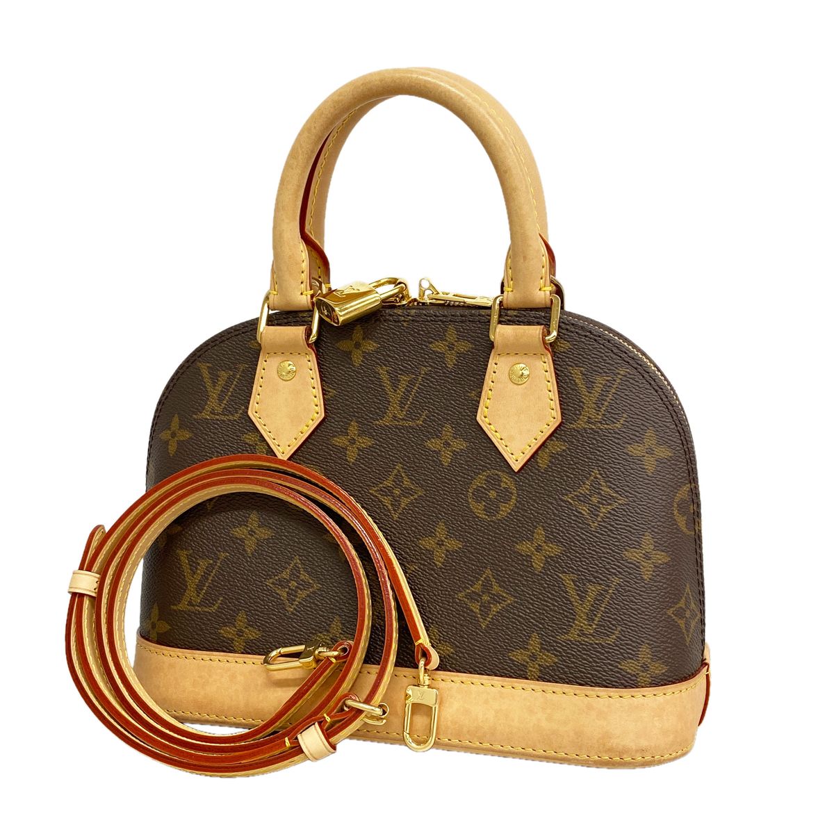 Louis Vuitton Handbag Monogram Alma BB Brown 2-Way Bag