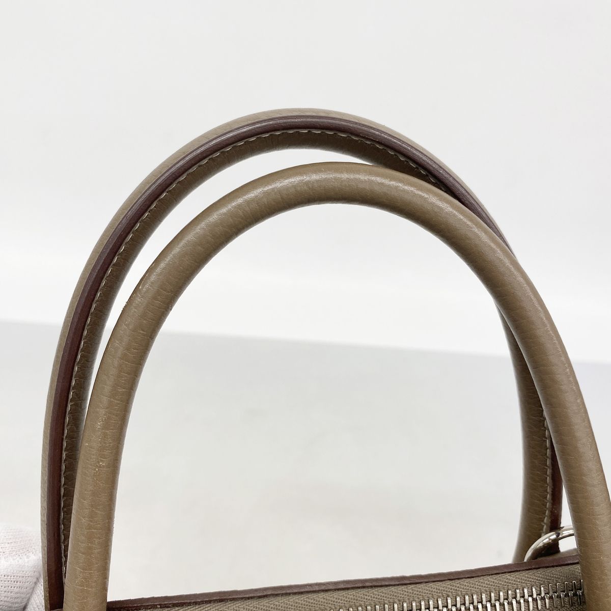 Hermes Handbag Bolide 31 Taurillon Clemence Etoupe Silver — view 8