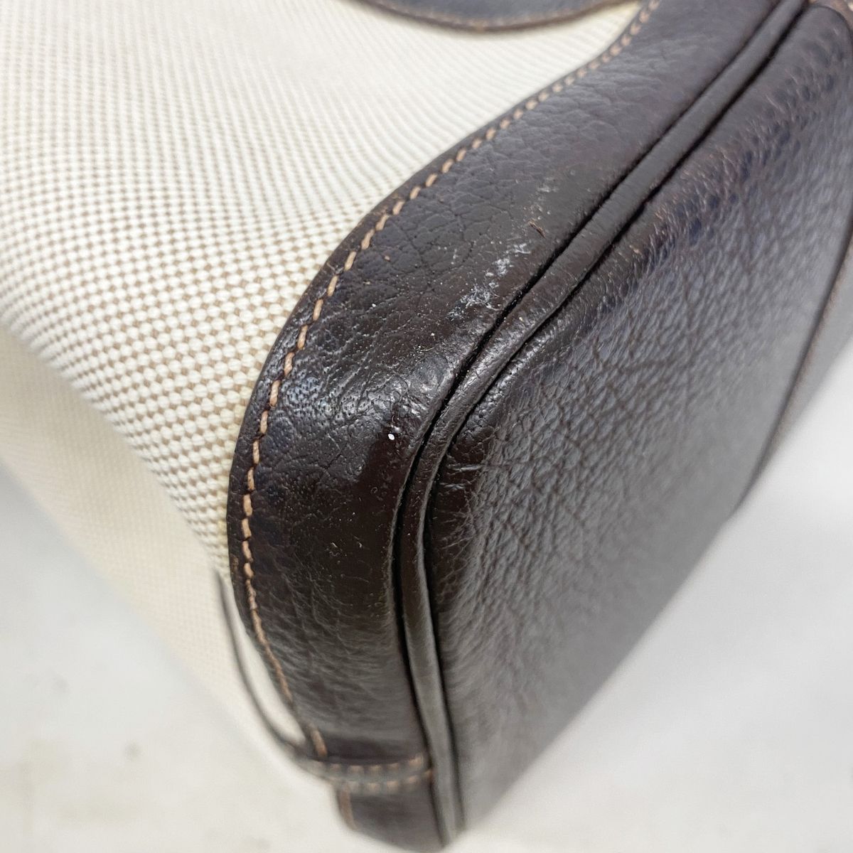 Hermes Tote Garden Party PM Toile H Brown Silver — view 7