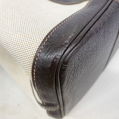 Hermes Tote Garden Party PM Toile H Brown Silver — view 7