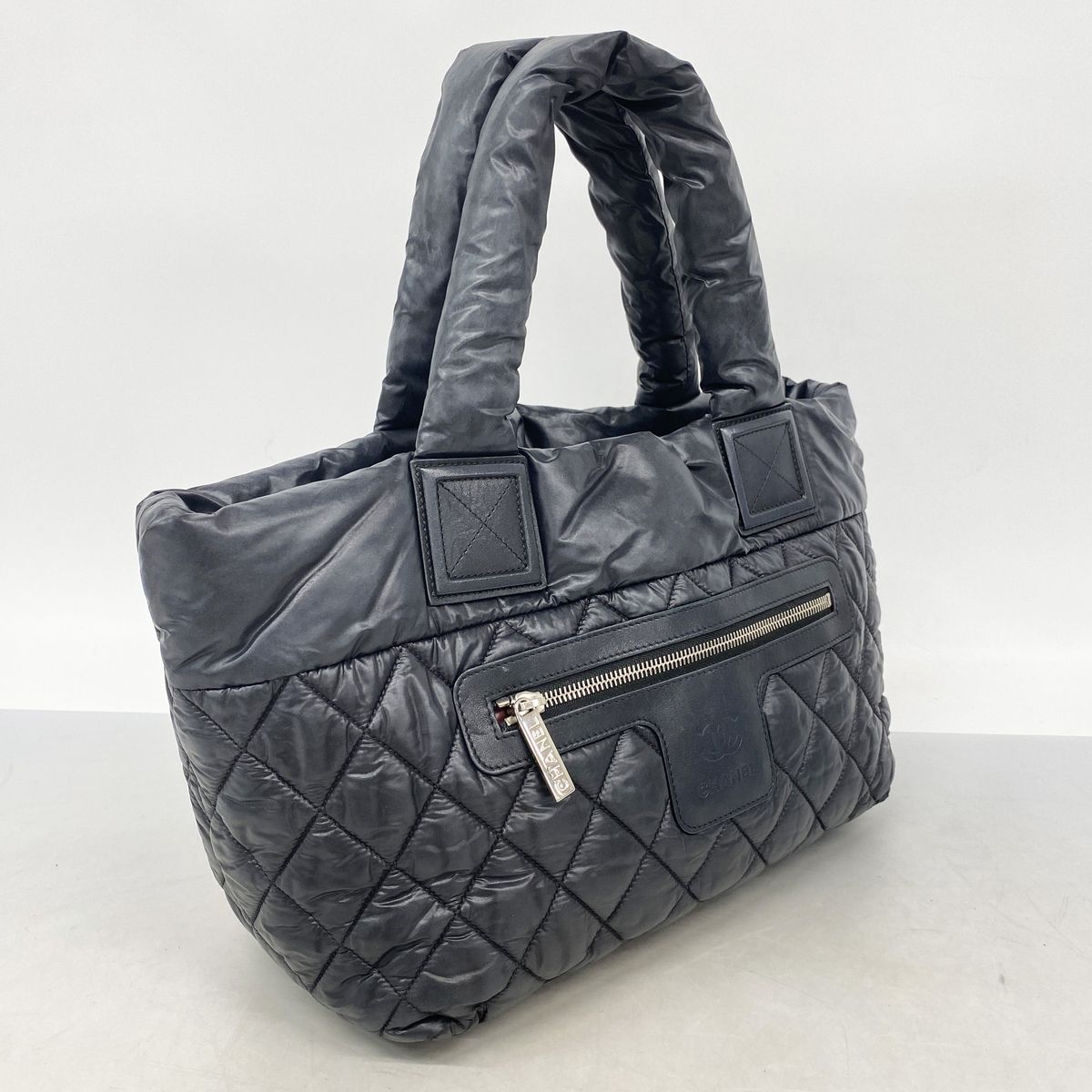 Chanel Tote Coco Cocoon Nylon Black Silver — view 2