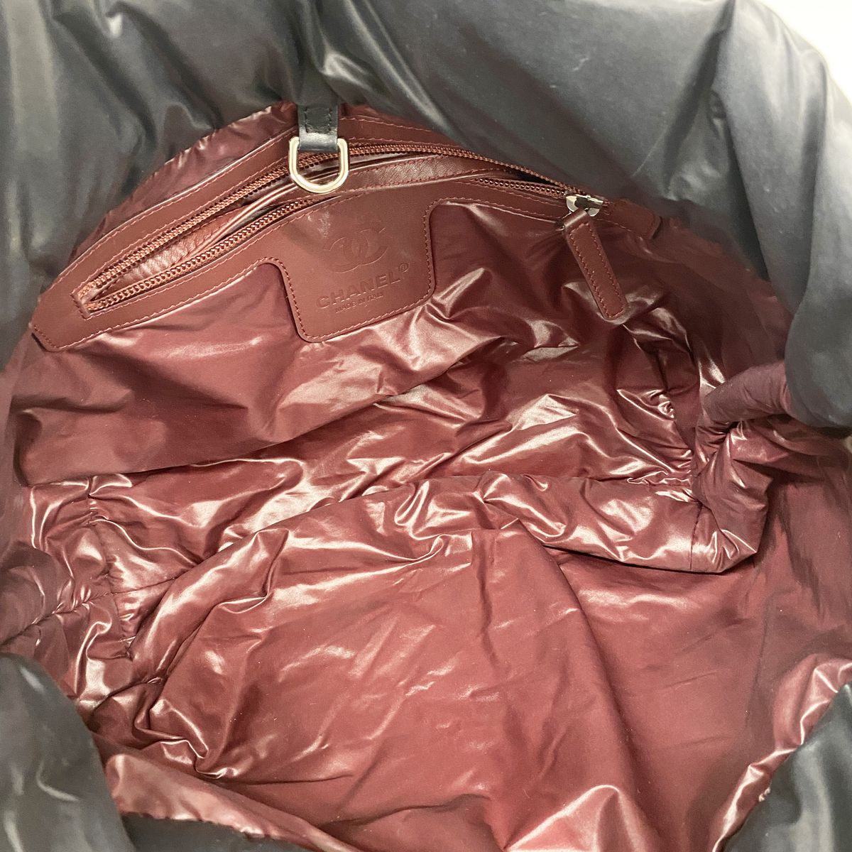 Chanel Tote Coco Cocoon Nylon Black Silver — view 4