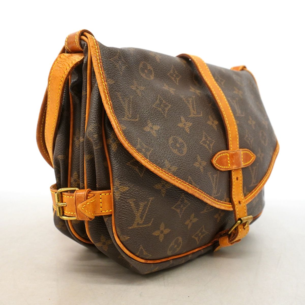 Louis Vuitton Shoulder Bag Monogram Saumur 30 Brown — view 2