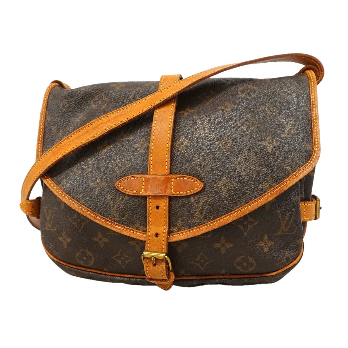 Louis Vuitton Shoulder Bag Monogram Saumur 30 Brown