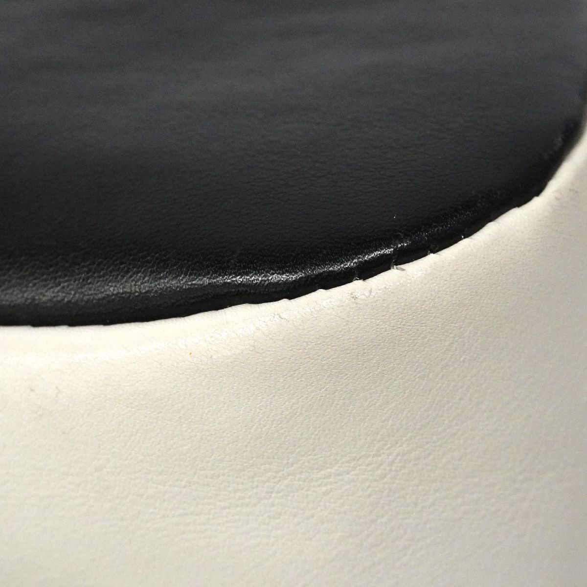 Chanel Shoulder Bag Bicolor Lambskin Black White Silver — view 7