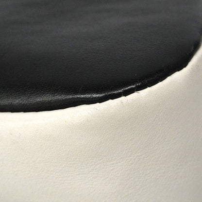 Chanel Shoulder Bag Bicolor Lambskin Black White Silver — view 7