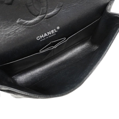 Chanel Shoulder Bag Quilted Caviar Leather Black Silver — view 4