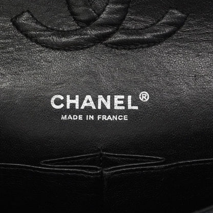 Chanel Shoulder Bag Quilted Caviar Leather Black Silver — view 5