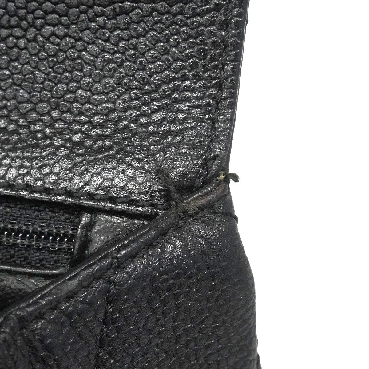 Chanel Handbag Quilted Caviar Leather Black Gold — view 8