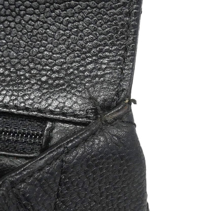 Chanel Handbag Quilted Caviar Leather Black Gold — view 8