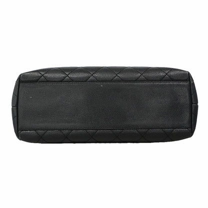 Chanel Handbag Quilted Caviar Leather Black Gold — view 3