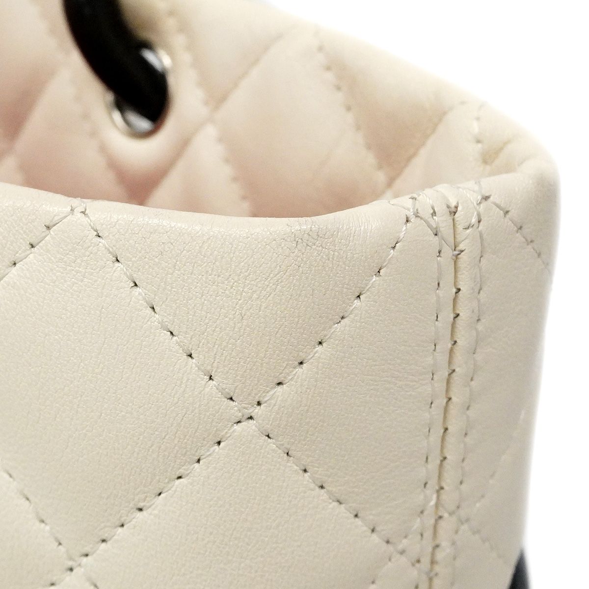Chanel Tote Cambon Lambskin White Silver — view 7