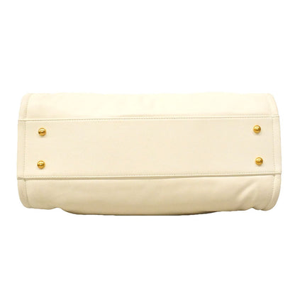Chanel Tote Deauville Leather White Gold 2-Way — view 3