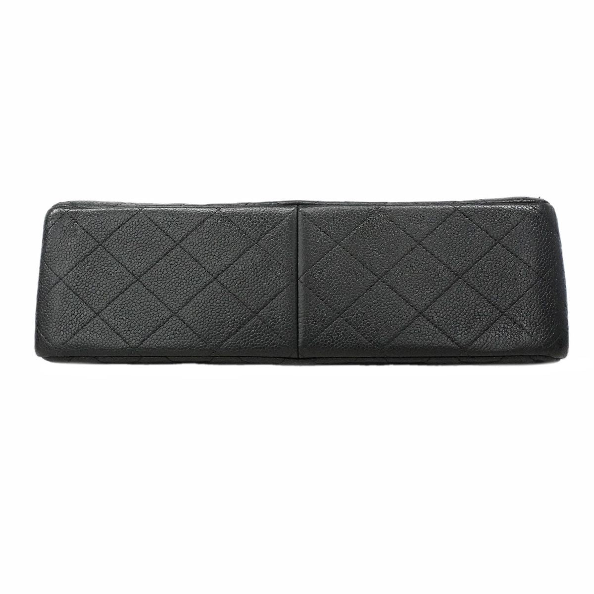 Chanel Shoulder Bag Maxi Quilted Caviar Leather Black Silver — view 3