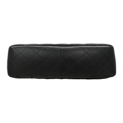 Chanel Shoulder Bag Maxi Quilted Lambskin Black Gold — view 3