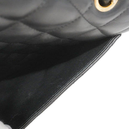 Chanel Shoulder Bag Maxi Quilted Lambskin Black Gold — view 8
