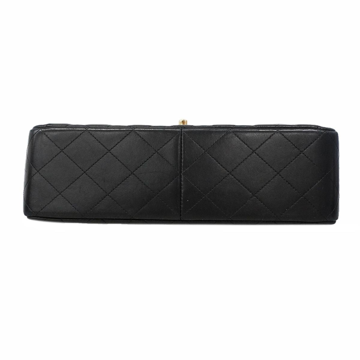 Chanel Shoulder Bag Maxi Quilted Lambskin Black Gold — view 3