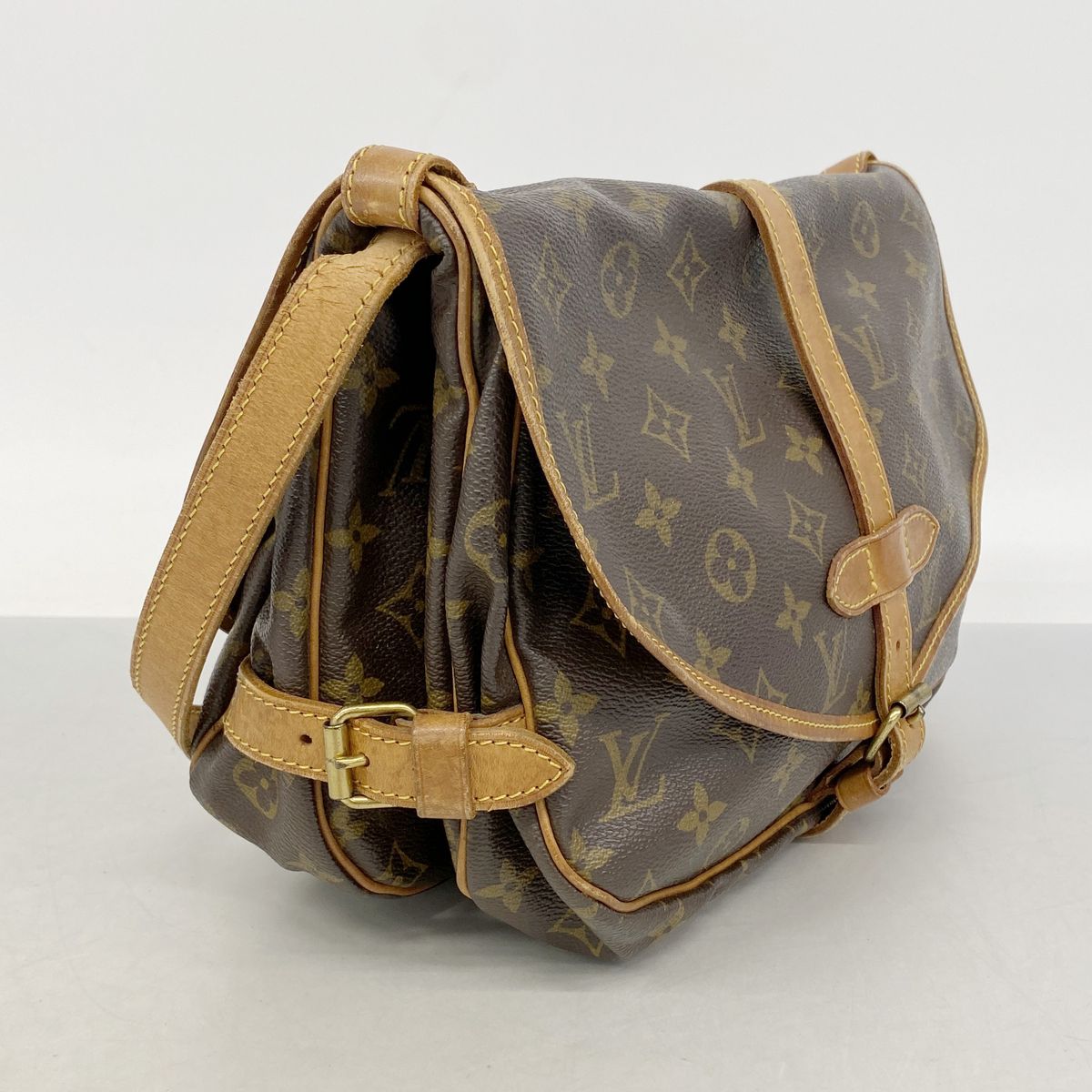 Louis Vuitton Shoulder Bag Monogram Saumur 30 Brown — view 2