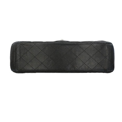 Chanel Shoulder Bag Maxi Quilted Lambskin Black Silver — view 3