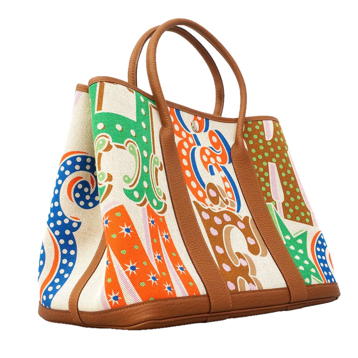 Hermes Tote Garden Party PM Electric Toile H Negonda Gold Multicolor Silver — view 2