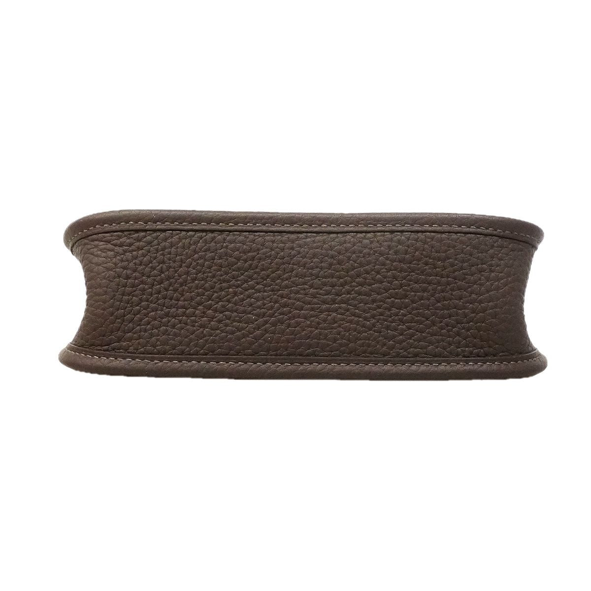 Hermes Shoulder Bag Evelyne TPM Taurillon Clemence Ebene Gold — view 3