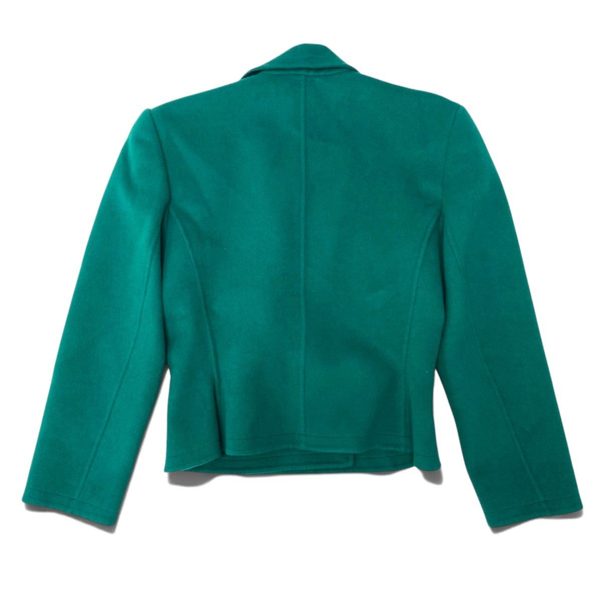 Saint Laurent Tailored Jacket Double Breasted Gold Button Wool Blend Green — view 3