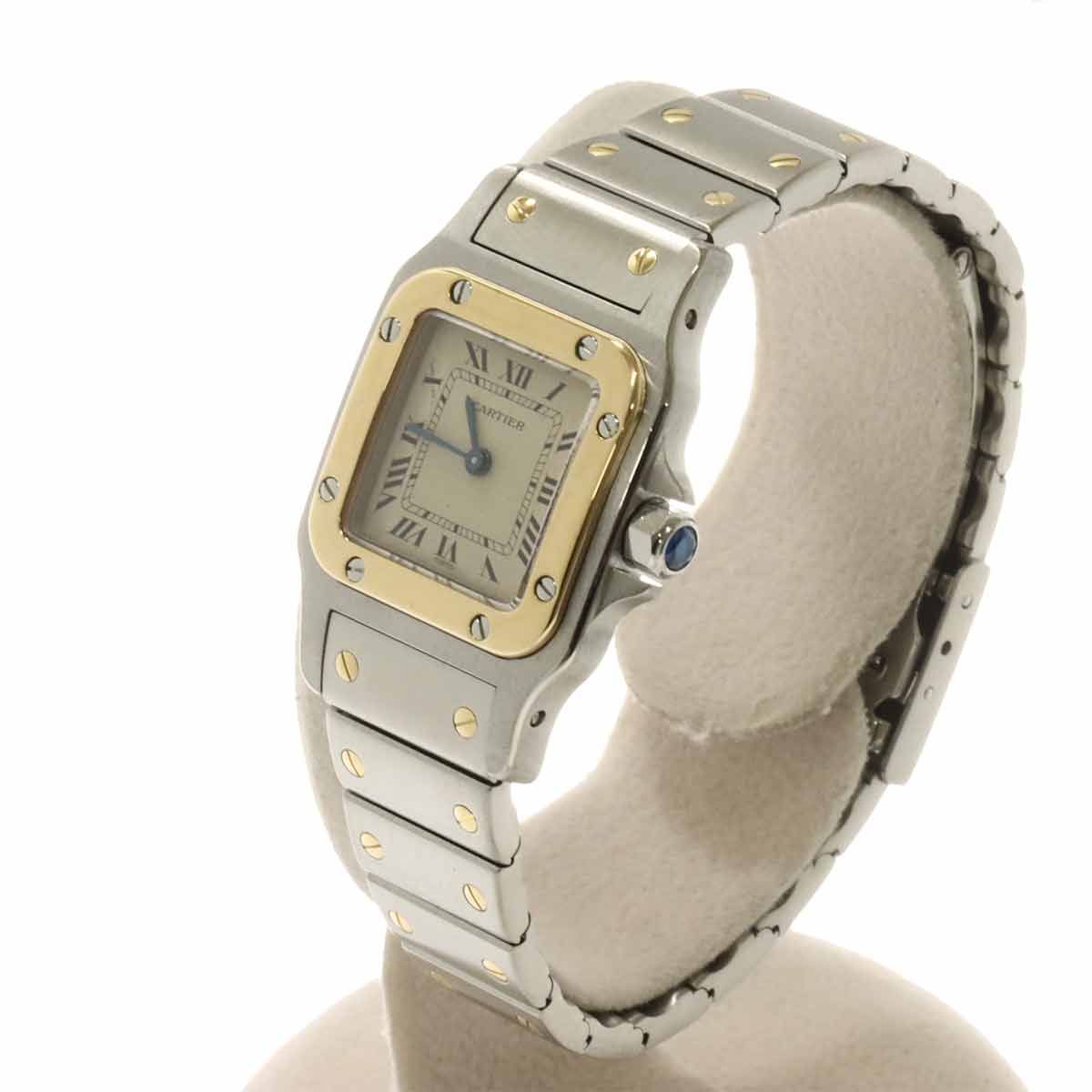 Cartier Santos Galbee SM Watch Ivory 18k Yellow Gold Quartz — view 4