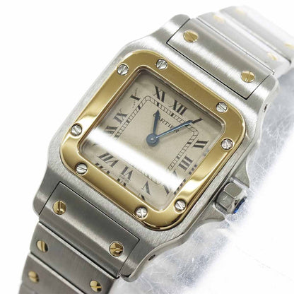 Cartier Santos Galbee SM Watch Ivory 18k Yellow Gold Quartz — view 7