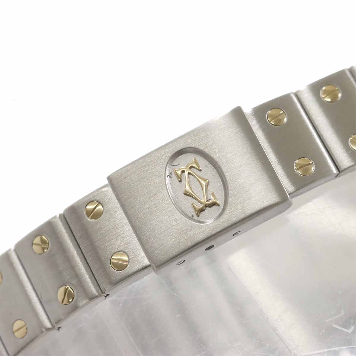 Cartier Santos Galbee SM Watch Ivory 18k Yellow Gold Quartz — view 2