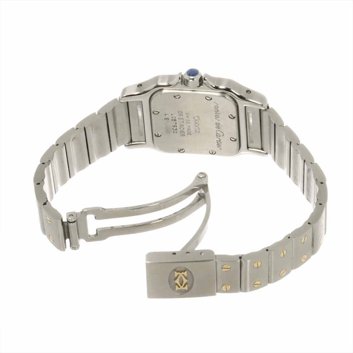 Cartier Santos Galbee SM Watch Ivory 18k Yellow Gold Quartz — view 4
