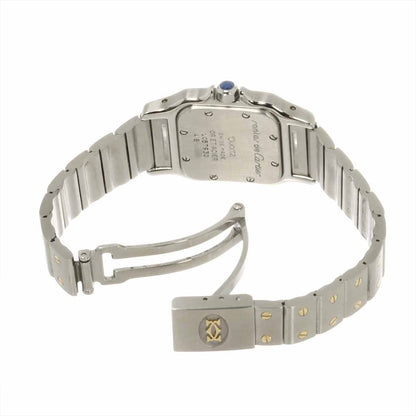 Cartier Santos Galbee SM Watch Ivory 18k Yellow Gold Quartz — view 4