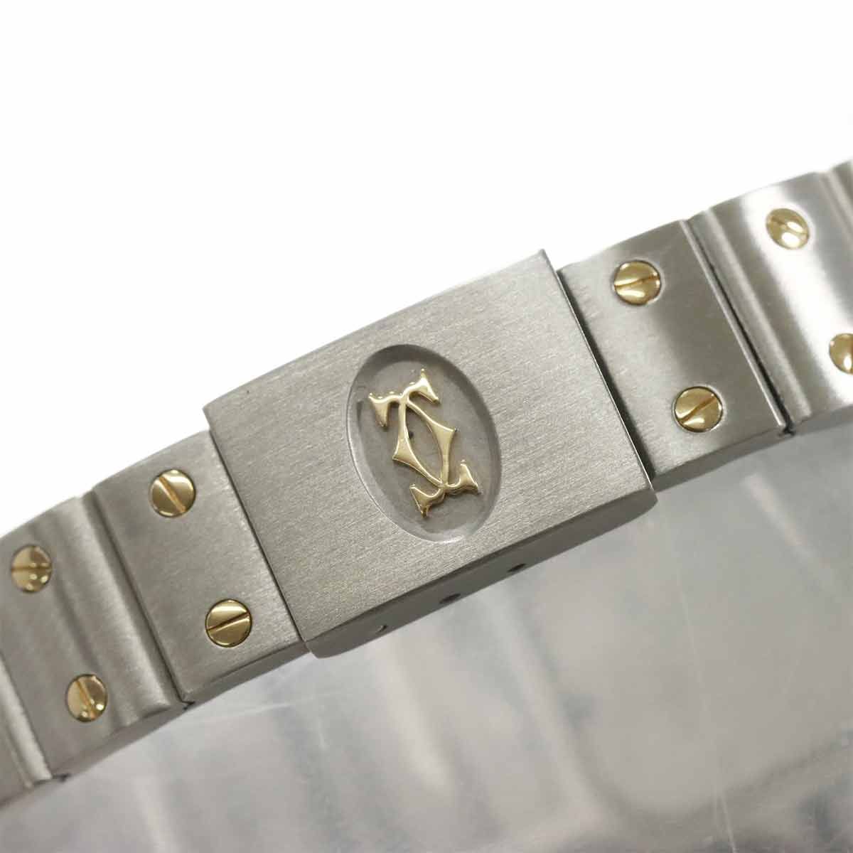 Cartier Santos Galbee SM Watch Ivory 18k Yellow Gold Quartz — view 6