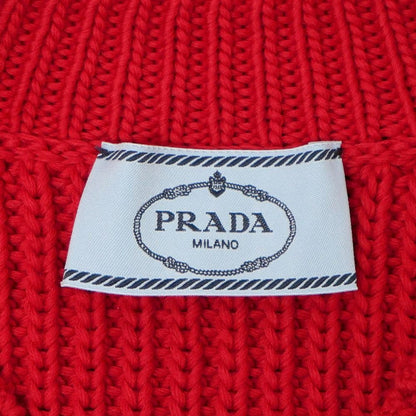 Prada Knit Cropped V-neck Sweater — view 6