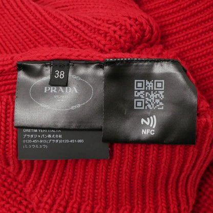 Prada Knit Cropped V-neck Sweater — view 7