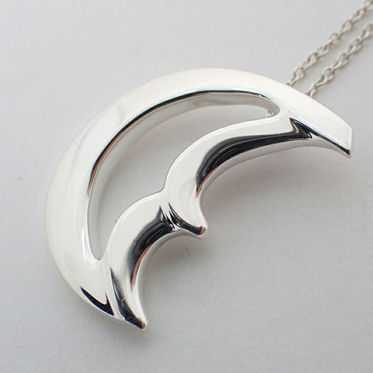 Tiffany & Co 925 Crescent Moon Pendant Necklace — view 6