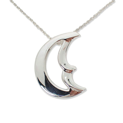 Tiffany & Co 925 Crescent Moon Pendant Necklace