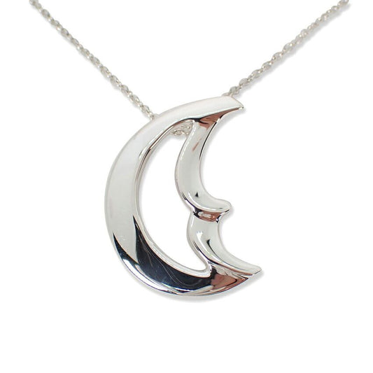 Tiffany & Co 925 Crescent Moon Pendant Necklace
