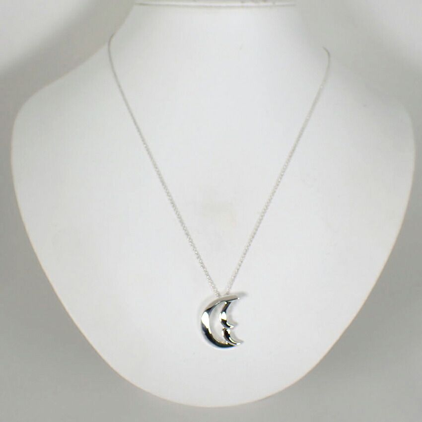 Tiffany & Co 925 Crescent Moon Pendant Necklace — view 2