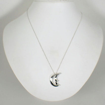 Tiffany & Co 925 Crescent Moon Pendant Necklace — view 2