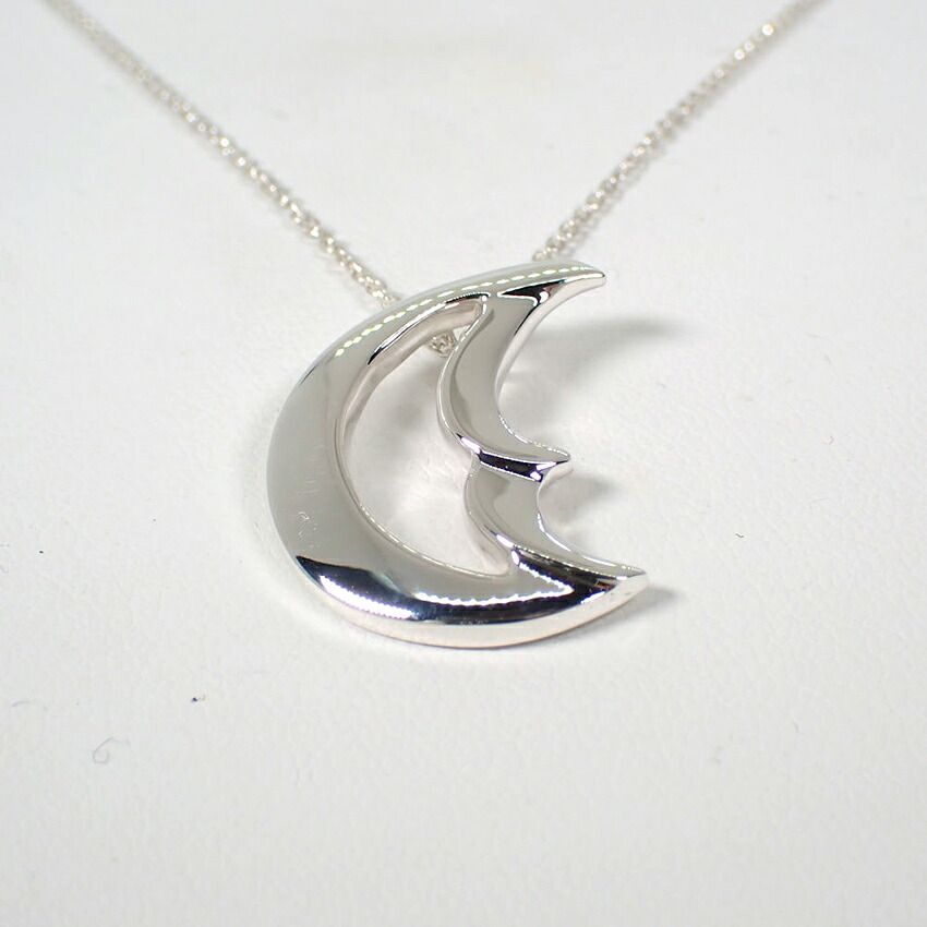 Tiffany & Co 925 Crescent Moon Pendant Necklace — view 4