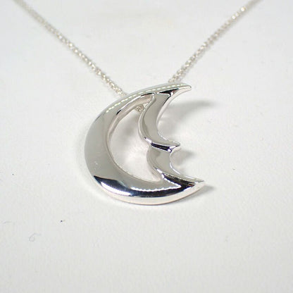 Tiffany & Co 925 Crescent Moon Pendant Necklace — view 4