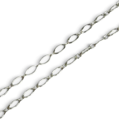 Tiffany & Co 925 Oval Link Chain Snowflake Pendant Silver Necklace — view 5