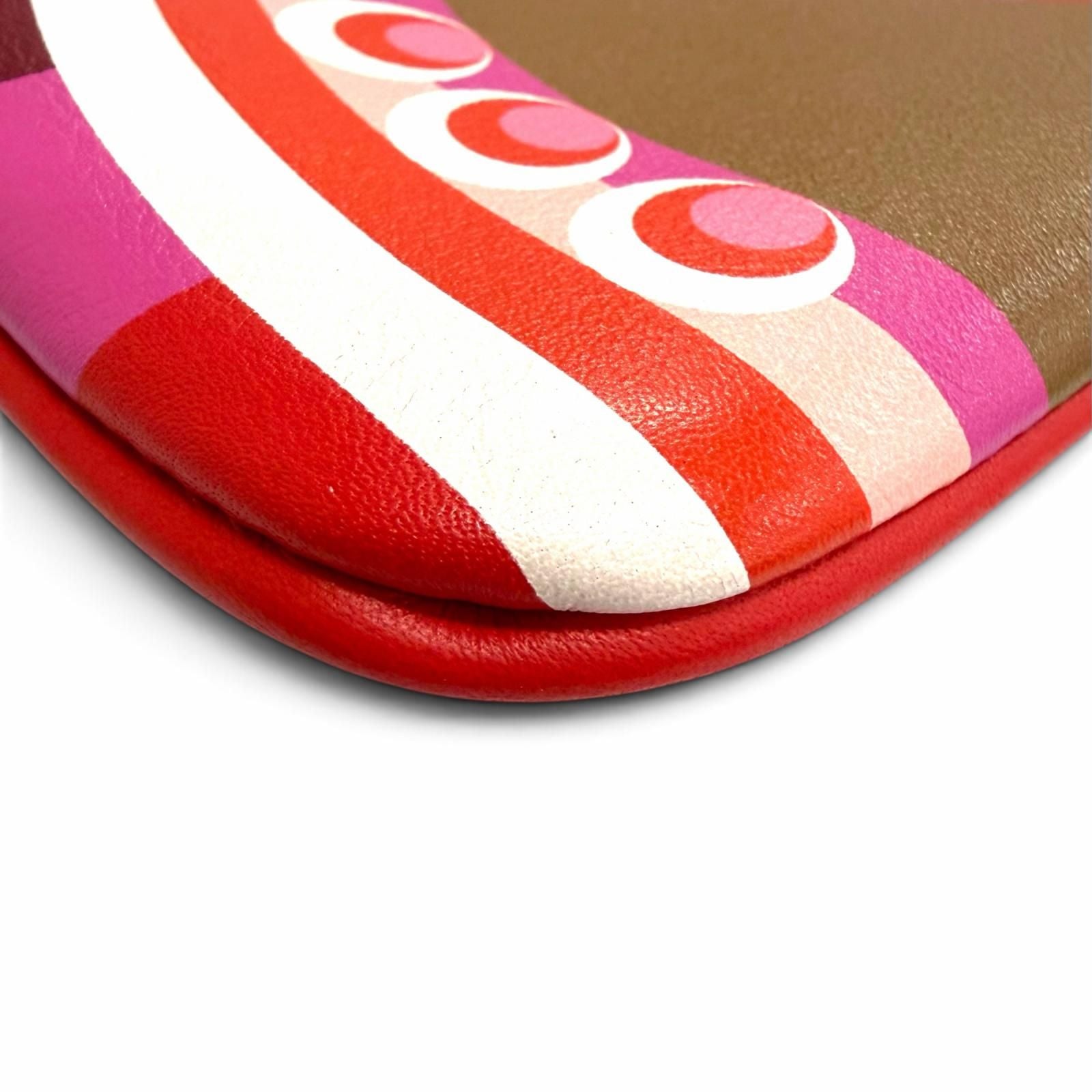 Hermes Carre Pocket Long Rainbow Love Veau Swift Rouge de Coeur Halzan Pouch — view 7