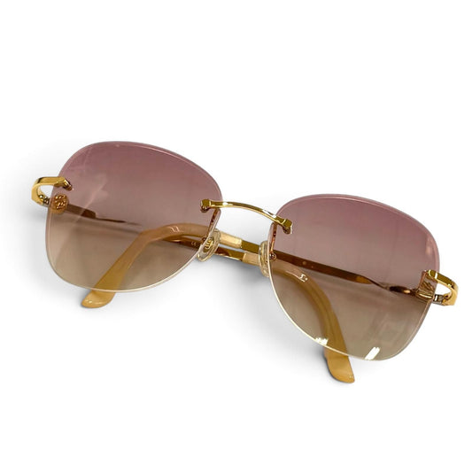 Cartier Decor C Combination Color Sunglasses Eyewear Gold Silver 16
