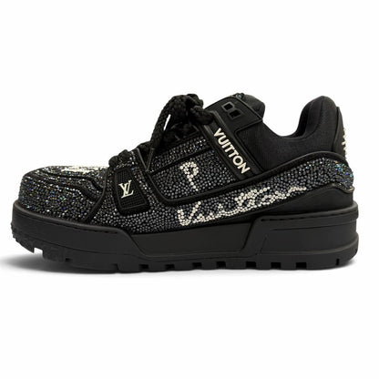 Louis Vuitton LV Trainers Maxi Line Swarovski Rhinestone Lace-up Sneakers — view 6