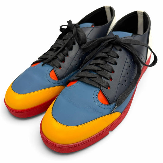 Loewe Leather Anagram Stamp Lace-up Low Top Sneakers Multicolor