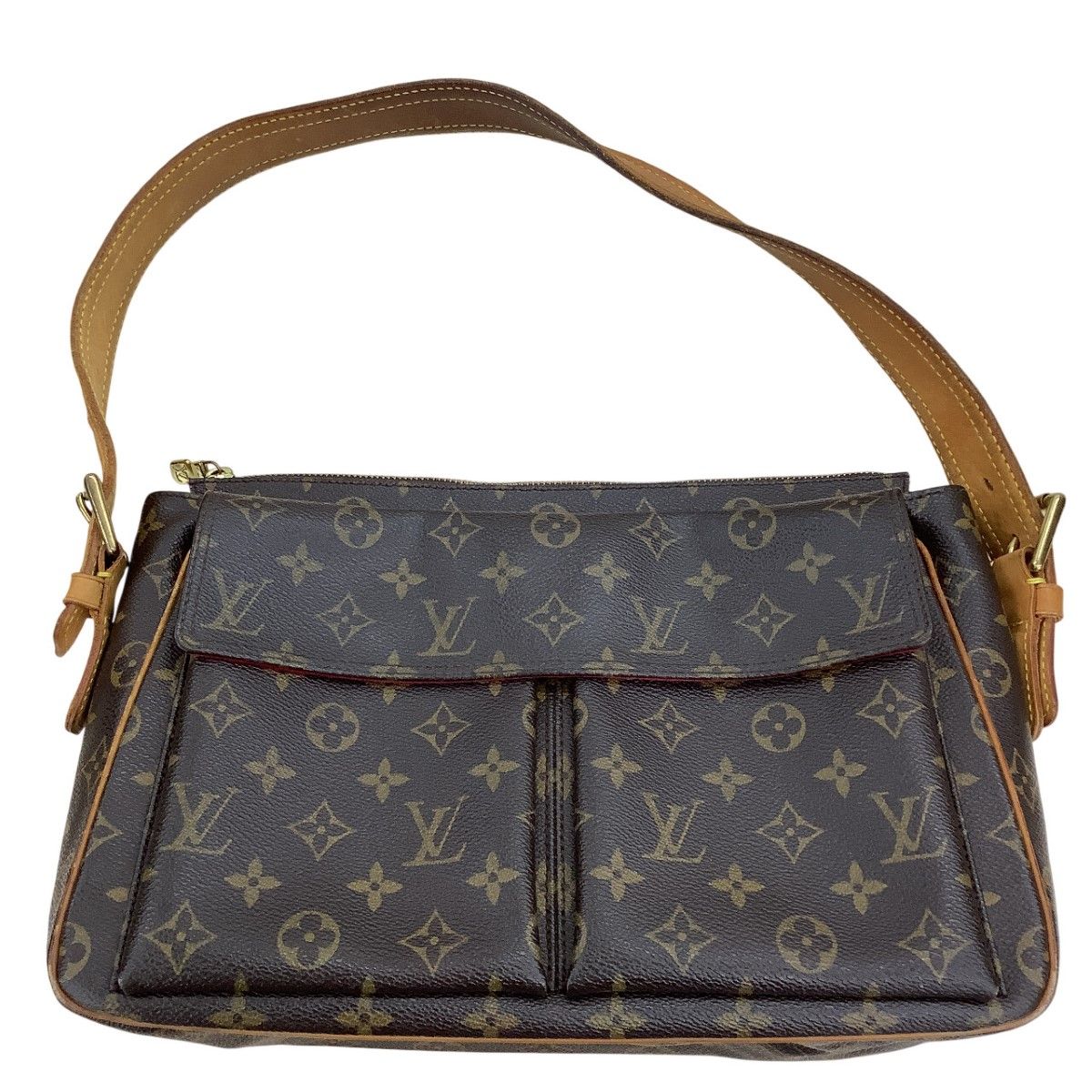 Louis Vuitton Monogram Viva-Cite GM Shoulder Bag Brown